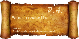 Pautz Annabella névjegykártya